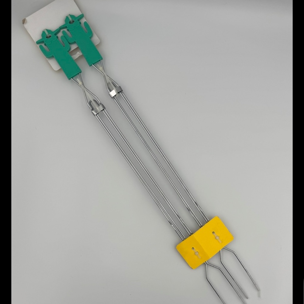 Sun Squad Cactus BBQ Smores Grilling Extension Forks‎ 2 Pack NWT
